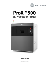 3D Systems ProX 500 User manual