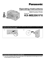 Panasonic KXMB2061FX Operating instructions