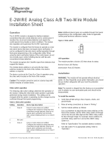 EDWARDS E-2WIRE Analog Class A-B Two-Wire Module Installation guide