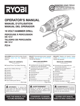 Ryobi P1812 User manual