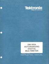Tektronix DM 502A User manual