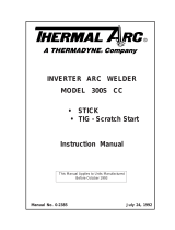 ESAB Inverter Arc Welder Model 300S CC User manual