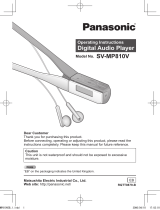 Panasonic SVMP810V Operating instructions