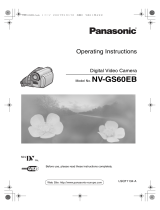 Panasonic NVGS60EB Operating instructions