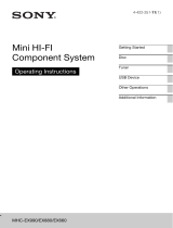 Sony MHC-EX660 Operating instructions