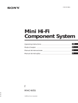 Sony MHC-W55 User manual