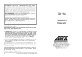 ARX DI-6S Owner's manual