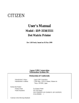 Citizen iDP-3550 User manual