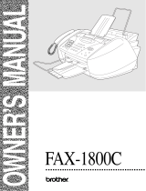 Brother IntelliFax FAX-1800C User manual