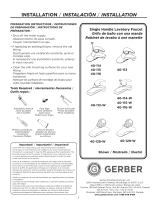Gerber Maxwell SE Single Handle Lavatory Faucet User manual