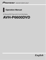 Pioneer AVH-P6600DVD User manual