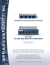 Broadcast Tools SS 4.1 Plus Operating instructions