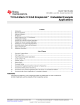 Texas Instruments TI 15.4-Stack CC1310 SimpleLink™ Embedded Example Applications – Quick Start (Rev. B) User guide