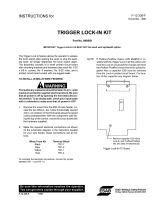 ESAB Trigger Lock-In Kit Troubleshooting instruction