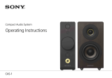 Sony CAS-1 Operating instructions