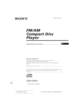 Sony CDX-C910 Operating instructions