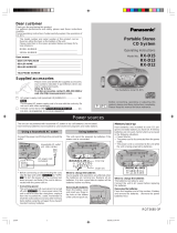 Panasonic RXD12PC Operating instructions