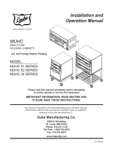 Duke MUHC 51 SERIES Operating instructions