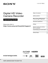 Sony HDR-GW77E Operating instructions