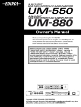Edirol UM-550 Owner's manual