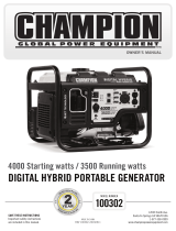 Champion Power Equipment 4000 Starting watts / 3500 Running watts Owner's manual