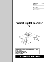 Miller PROHEAT DIGITAL RECORDER Owner's manual