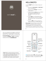 Motorola MOTORAZR-V8 - RAZR2 V8 User manual