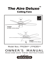 Fanimation Aire Deluxe FP6244 Series Owner's manual