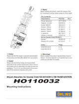 Ohlins HO110032 Mounting Instruction