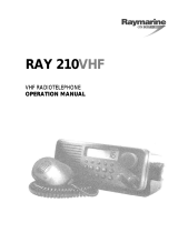 Raymarine RAY 210VHF User manual