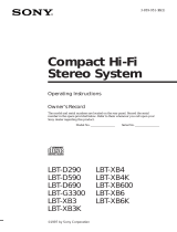 Sony LBT-XB3K User manual