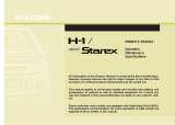 Hyundai H-1 Owner's manual