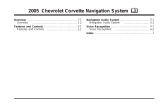 Chevrolet Corvette 2005 Navigation Guide