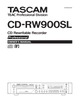 Tascam CD-RW900SL Owner's manual