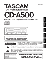 Tascam CD-A500 User manual
