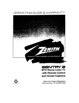 Zenith SENTRY 2 SL2722RK Owner's manual