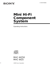 Sony MHC-WZ50 User manual