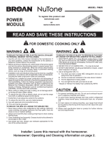 NuTone PM44 Operating instructions