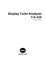 Minolta CA-210 - User manual