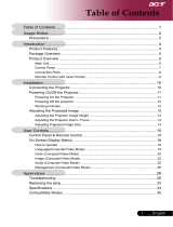 Acer PD100D User manual