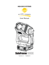 High End Systems SolaFrame 2000 User manual