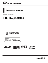 Pioneer DEH-8400BT User manual