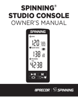 Precor Studio Console Owner's manual