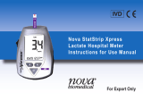 Nova Biomedical Nova StatStrip Xpresss Lactate Hospital Meter User manual