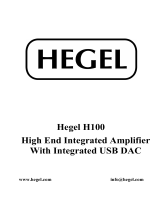 Hegel H100 User manual