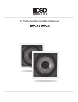 All OSD Audio In-Wall Subwoofer IWS-8 Owner's manual