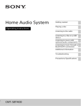 Sony CMTSBT40D User manual