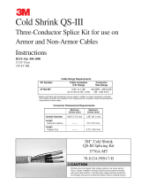 3M Cold Shrink QS-III Splice Kit 5776A-MT, 15 kV, 4/0 AWG-500 kcmil (95-240 mm2), 1/case Operating instructions