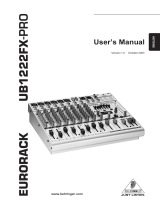 Behringer Eurorack UB122 User manual