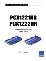 Digigram PCX1222HR User manual
